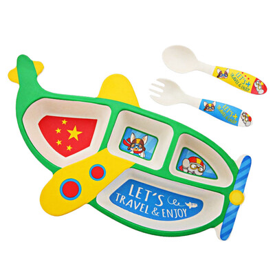 Toponeto Three Sets of Bamboo Fiber Household Plate Tableware Set Anti Dropping for Child 
Toponeto Three Sets of Bamboo Fiber Household Plate Tableware Set Anti Dropping for Child
