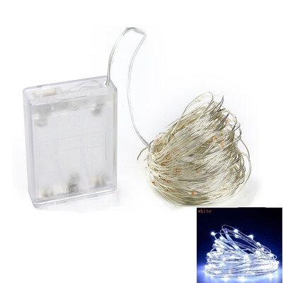 10M 100-LED Silver Wire Strip Light Battery Operated Fairy Lights Garlands Christmas Holiday Wedding Party 1PC
10M 100-LED Silver Wire Strip Light Battery Operated Fairy Lights Garlands Christmas Holiday Wedding Party 1PC