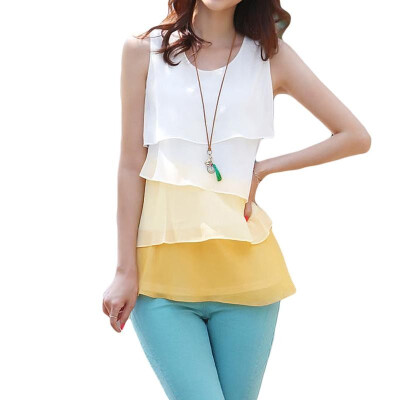 New Cute Women Girl Chiffon Tank Tops Cascading Ruffles Sleeveless Blouse Shirt Yellow
New Cute Women Girl Chiffon Tank Tops Cascading Ruffles Sleeveless Blouse Shirt Yellow