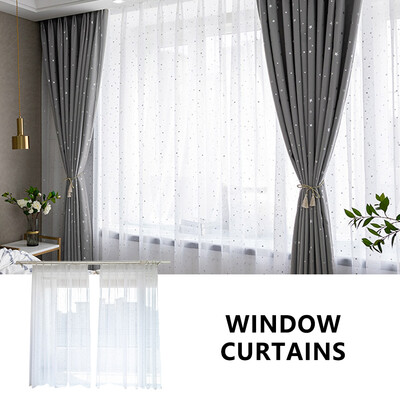 Light Shiny Sliver Star White Sheer Tulle Window Curtains For Living Room Bedroom Modern Yarn for Kid Room Drape
Light Shiny Sliver Star White Sheer Tulle Window Curtains For Living Room Bedroom Modern Yarn for Kid Room Drape