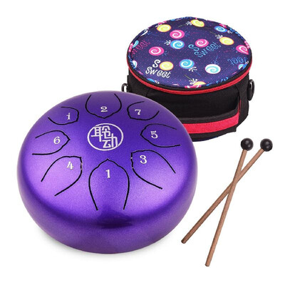 6 Inch Steel Tongue Drum Handpan Drum 8-Notes C-Key Percussion Instrument with Mallets Drum Bag Wiping Cloth for Musical Education
6 Inch Steel Tongue Drum Handpan Drum 8-Notes C-Key Percussion Instrument with Mallets Drum Bag Wiping Cloth for Musical Education