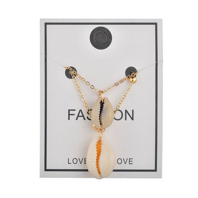 Fashion Natural Shell-Wrapped Gold Necklace For Women Natural Cowrie Shell Pendant With Beach Summer Sexy Necklace Selling Gift
Fashion Natural Shell-Wrapped Gold Necklace For Women Natural Cowrie Shell Pendant With Beach Summer Sexy Necklace Selling Gift