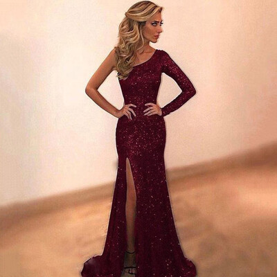 〖Follure〗Womens Sexy Solid Color Long Sleeve Off Shoulder Sling Sequin Slit Up Dress
〖Follure〗Womens Sexy Solid Color Long Sleeve Off Shoulder Sling Sequin Slit Up Dress