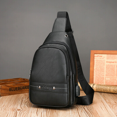 Jeep mens chest bag slung shoulder bag chest bag casual bag Korean version of the small backpack mens bag pocket charge USB
Jeep mens chest bag slung shoulder bag chest bag casual bag Korean version of the small backpack mens bag pocket charge USB