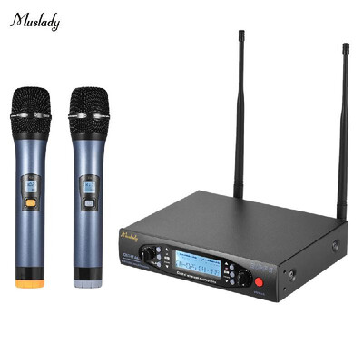 Muslady Professional Digital UHF Wireless Handheld Microphone Mic System Dual Channels LCD Display Receiver 2 Microphones for Stag
Muslady Professional Digital UHF Wireless Handheld Microphone Mic System Dual Channels LCD Display Receiver 2 Microphones for Stag