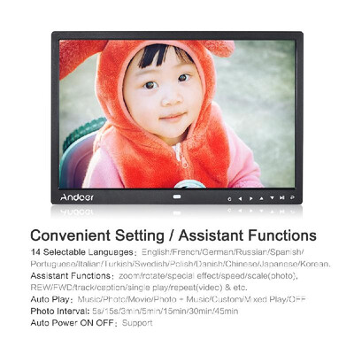 Andoer 15" TFT LED Digital Photo Frame Screen Desktop Album Display Image 1080P MP4 Video MP3 Audio TXT eBook Clock Calendar 1280
Andoer 15" TFT LED Digital Photo Frame Screen Desktop Album Display Image 1080P MP4 Video MP3 Audio TXT eBook Clock Calendar 1280
