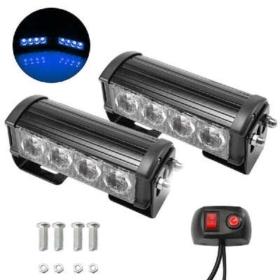 2PCS 7-Flashing Mode 12V 4 LED Strobe Flash Grille Light Warning Hazard Emergency Lamp Car Truck Waterproof
2PCS 7-Flashing Mode 12V 4 LED Strobe Flash Grille Light Warning Hazard Emergency Lamp Car Truck Waterproof