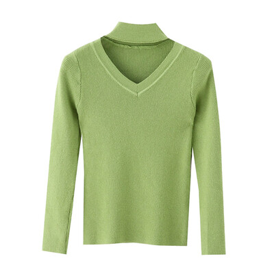 Sweaters V-neck slim slimming women Halter long sleeve knitted tops Autumn v-neck winter pullover Casual ladies jumper pull slim
Sweaters V-neck slim slimming women Halter long sleeve knitted tops Autumn v-neck winter pullover Casual ladies jumper pull slim