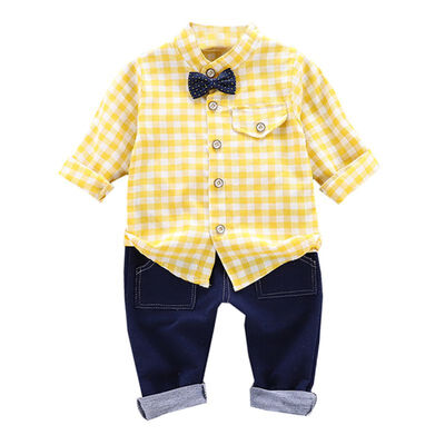 Autumn Baby Boys clothes Casual 2pcs outfits Long Sleeve Plaid Print Shirt Blouse TopsDenim Pants Trouser Set
Autumn Baby Boys clothes Casual 2pcs outfits Long Sleeve Plaid Print Shirt Blouse TopsDenim Pants Trouser Set