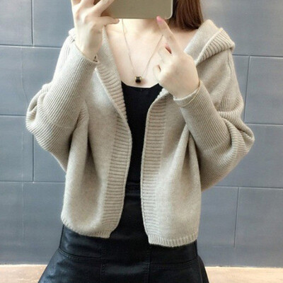 Korean Style Women Cardigans Fashion Warm Knitted Autumn Winter Short sweater Hooded Cardigan
Korean Style Women Cardigans Fashion Warm Knitted Autumn Winter Short sweater Hooded Cardigan