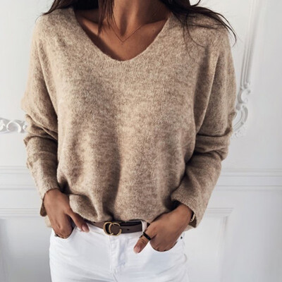 new autumn winter Women v-neck solid Sweater Pullover Female Knitted sweaters Jumper casual Knitwear Pull Femme jersey
new autumn winter Women v-neck solid Sweater Pullover Female Knitted sweaters Jumper casual Knitwear Pull Femme jersey