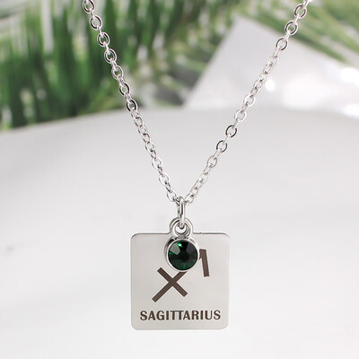 12 Zodiac Constellation Signs Pendant Necklace Crystal Birthstone Necklace Women Stainless Steel Jewelry
12 Zodiac Constellation Signs Pendant Necklace Crystal Birthstone Necklace Women Stainless Steel Jewelry