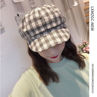 Ms Hanbans new cap checked beret autumn&winter cap new duck tongue cap retro-English fine-grain octagonal cap
Ms Hanbans new cap checked beret autumn&winter cap new duck tongue cap retro-English fine-grain octagonal cap
