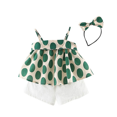 Girls Clothes for Little Girl Clothes Set 3PCS Lovely Dot Shirt Casual Shot Pant With Headband Summer Clothes
Girls Clothes for Little Girl Clothes Set 3PCS Lovely Dot Shirt Casual Shot Pant With Headband Summer Clothes