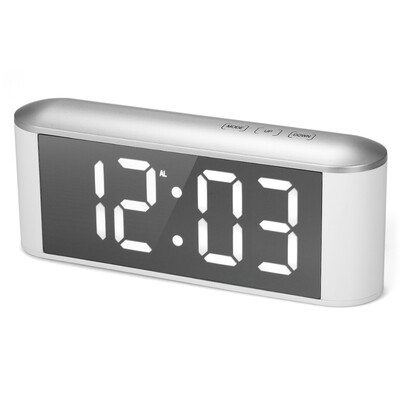 Digital Touch Control LED Mirror Clock USB Powered 12H24H °C°F Display Alarm Clock with Snooze Function Adjustable LED Luminance
Digital Touch Control LED Mirror Clock USB Powered 12H24H °C°F Display Alarm Clock with Snooze Function Adjustable LED Luminance