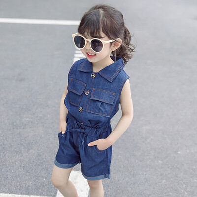Summer Baby Girls Clothes set Sleeveless Denim Solid Pattern Vest TopsShorts Suits Casual Clothing Sets
Summer Baby Girls Clothes set Sleeveless Denim Solid Pattern Vest TopsShorts Suits Casual Clothing Sets