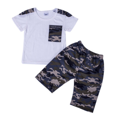 Summer Boys Clothing 2PCS Set Camouflage T shirt Kids Baby T-shit Pants Cotton Shorts Outfits kids conjunto infantil Clothes
Summer Boys Clothing 2PCS Set Camouflage T shirt Kids Baby T-shit Pants Cotton Shorts Outfits kids conjunto infantil Clothes