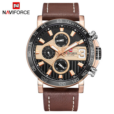 NAVIFORCE NF9137 Man Watch Quartz Watch Leather 3ATM Waterproof Date Week Hour Watch
NAVIFORCE NF9137 Man Watch Quartz Watch Leather 3ATM Waterproof Date Week Hour Watch
