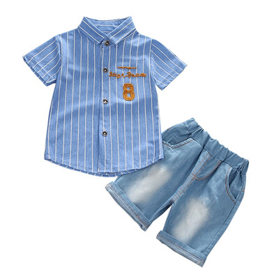 Baby Boy Clothes Summer Baby Boys Short Sleeve Stripe Print Tops Blouse ShirtShorts Children Casual Outfits Sets
Baby Boy Clothes Summer Baby Boys Short Sleeve Stripe Print Tops Blouse ShirtShorts Children Casual Outfits Sets