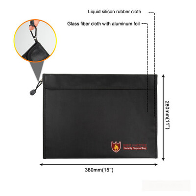 Tailored Fireproof Document Fire Resistant Pouch Document Waterproof Bag for Money Safe
Tailored Fireproof Document Fire Resistant Pouch Document Waterproof Bag for Money Safe