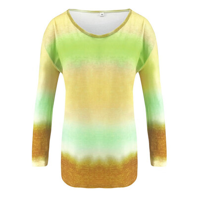 MMWomen Fashion Gradient Print T-Shirt Female Autumn Long Sleeve V Neck Top For Women Ladies Casual Loose Tops
MMWomen Fashion Gradient Print T-Shirt Female Autumn Long Sleeve V Neck Top For Women Ladies Casual Loose Tops