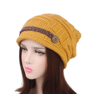 Women Winter Knitted Braided Beanie Hats Cabled Checker Pattern Hat Beret Slouchy Button Leather Belt Cap
Women Winter Knitted Braided Beanie Hats Cabled Checker Pattern Hat Beret Slouchy Button Leather Belt Cap