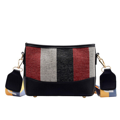 Messenger Bags New Fashionable Color Canvas Bucket Bag Wide Striped Shoulder Strap One Shoulder Inclined Handbags
Messenger Bags New Fashionable Color Canvas Bucket Bag Wide Striped Shoulder Strap One Shoulder Inclined Handbags