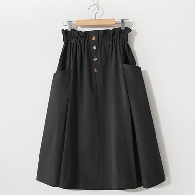 Retro Vintage Solid Midi Skirt Elegant High Waist A-Line Womens Skirt Buttons Pockets Office Ladies Cotton Skirt 2019 New
Retro Vintage Solid Midi Skirt Elegant High Waist A-Line Womens Skirt Buttons Pockets Office Ladies Cotton Skirt 2019 New