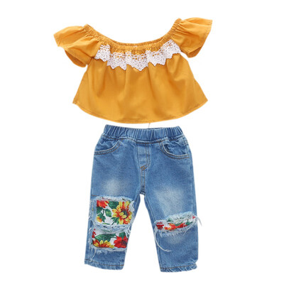 Summer Baby Toddler Girl Flare Sleeve T-shirt Blouse Tops Denim Trousers Pants Casual Outfits
Summer Baby Toddler Girl Flare Sleeve T-shirt Blouse Tops Denim Trousers Pants Casual Outfits