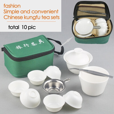 10pcs Sets Chinese Travel Kung Fu Tea Set Ceramic Portable Teacup Porcelain Service Gaiwan Tea Cups Mug of Tea Ceremony Teapot
10pcs Sets Chinese Travel Kung Fu Tea Set Ceramic Portable Teacup Porcelain Service Gaiwan Tea Cups Mug of Tea Ceremony Teapot