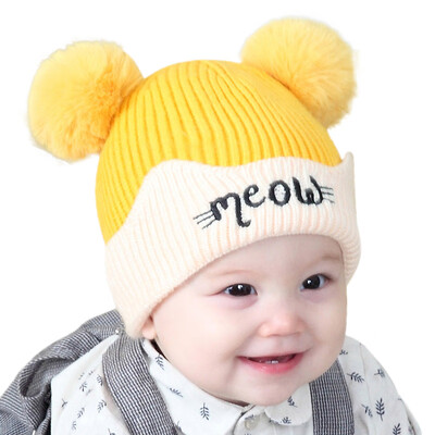 Winter Newborns Hats Cute Warm Kids Girls Boys Baby Letters Print Plush Ball Design Hats Knitted Hemming Caps
Winter Newborns Hats Cute Warm Kids Girls Boys Baby Letters Print Plush Ball Design Hats Knitted Hemming Caps