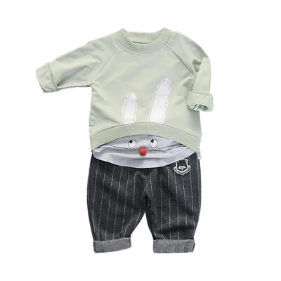 Autumn Set Children Baby Boys Girls Casual Long Sleeve Cartoon Rabbit Pattern Shirt TopsPants Trouser Set
Autumn Set Children Baby Boys Girls Casual Long Sleeve Cartoon Rabbit Pattern Shirt TopsPants Trouser Set