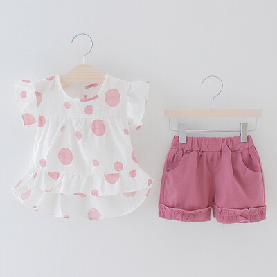 Summer Baby Girls Sets Cotton Dot Printed Short Sleeve T-shirt Round Collar Casual Tops Shorts 2pcs 0-24M Newborn Baby Clothes
Summer Baby Girls Sets Cotton Dot Printed Short Sleeve T-shirt Round Collar Casual Tops Shorts 2pcs 0-24M Newborn Baby Clothes