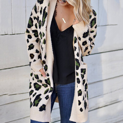 Knit Cardigan Female Leopard Print Fashion Sexy European And American Style Overall Design Elegant Temperament Loose Long Sleeve
Knit Cardigan Female Leopard Print Fashion Sexy European And American Style Overall Design Elegant Temperament Loose Long Sleeve