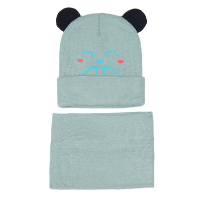 Newborn Baby Winter Warmer Scarf Cartoon Print Hat With Ear Design Infant Boys Girls Collar Scarves Neckerchiefs Headwear Sets
Newborn Baby Winter Warmer Scarf Cartoon Print Hat With Ear Design Infant Boys Girls Collar Scarves Neckerchiefs Headwear Sets
