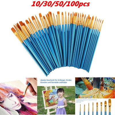 103050100 Pcs Painting Brush Kit Round Pointed Tip Nylon Hair Brush Kids Artist Painting Water Color Paintbrushes
103050100 Pcs Painting Brush Kit Round Pointed Tip Nylon Hair Brush Kids Artist Painting Water Color Paintbrushes
