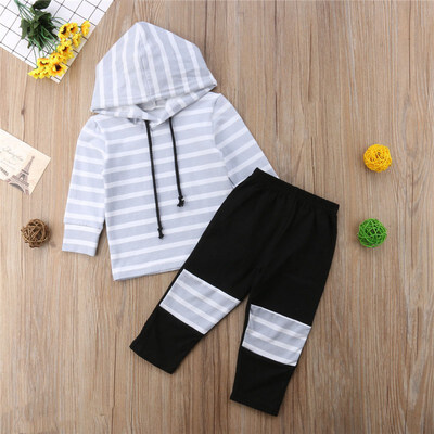 2Pcs Toddler Kids Baby Girl Boy Hoody Pant Set Stripe Fashion Concise Comfy Kid Clothes Set Babys Sets
2Pcs Toddler Kids Baby Girl Boy Hoody Pant Set Stripe Fashion Concise Comfy Kid Clothes Set Babys Sets
