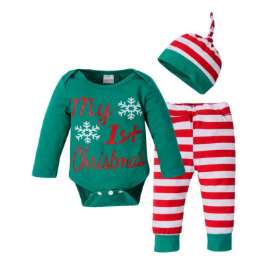 New Winter Autumn Newborn Baby Girls First Christmas Clothes Romper Pants Hat Outfits 3PCS Xmas Clothing
New Winter Autumn Newborn Baby Girls First Christmas Clothes Romper Pants Hat Outfits 3PCS Xmas Clothing