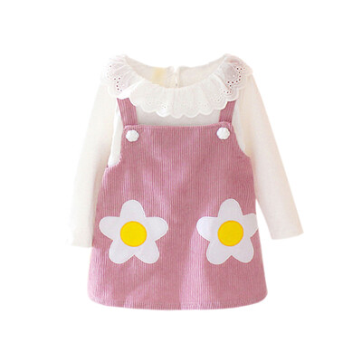 Baby Girl Clothes 0-3T Autumn New Girls Flower Print Long-sleeved Sets White Top Corduroy Sling Dress 2 Pieces Sets
Baby Girl Clothes 0-3T Autumn New Girls Flower Print Long-sleeved Sets White Top Corduroy Sling Dress 2 Pieces Sets