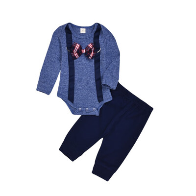 Autumn Baby Infant Boy Rompers Gentleman Suit Long-Sleeve Bow Tie Jumpsuit Solid Color Pants 2 Sets
Autumn Baby Infant Boy Rompers Gentleman Suit Long-Sleeve Bow Tie Jumpsuit Solid Color Pants 2 Sets