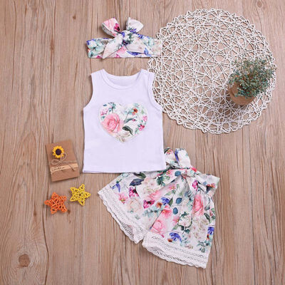 Summer Baby Girls Sleevless Floral Print Vest TopsShorts Suits With Headband Casual Outfits Sets
Summer Baby Girls Sleevless Floral Print Vest TopsShorts Suits With Headband Casual Outfits Sets