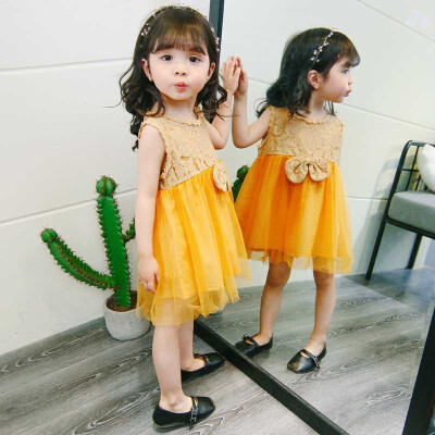 Children Baby Girls Dress Summer Stitching Lace Mesh Bow Princess Cute Sweet Sleeveless Dress 1-5Y Lovely Toddler Girl Clothes
Children Baby Girls Dress Summer Stitching Lace Mesh Bow Princess Cute Sweet Sleeveless Dress 1-5Y Lovely Toddler Girl Clothes