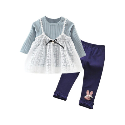 New Autumn Baby Girls Clothes 0-4T Casual Fake 2 Piece Long Sleeve T-shirt TopsPants Suits Costume Set
New Autumn Baby Girls Clothes 0-4T Casual Fake 2 Piece Long Sleeve T-shirt TopsPants Suits Costume Set