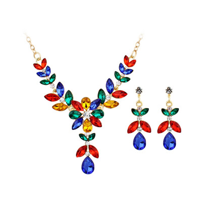 New Mode Style Drop Earrings Jewelry Set New Wedding Bridal Flower Leaf Rhinestone Crystal Necklace For Women Fashion Gift
New Mode Style Drop Earrings Jewelry Set New Wedding Bridal Flower Leaf Rhinestone Crystal Necklace For Women Fashion Gift