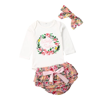 2019 Summer Baby Girl Casual Long Sleeve Letters Print Romper Tops Floral PP Pants Headband Outfits Set
2019 Summer Baby Girl Casual Long Sleeve Letters Print Romper Tops Floral PP Pants Headband Outfits Set