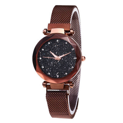 Fashion Women Watches Mesh Ladies Clock Magnet Buckle Starry Diamond Geometric Surface Casual Women Quartz Wristwatch
Fashion Women Watches Mesh Ladies Clock Magnet Buckle Starry Diamond Geometric Surface Casual Women Quartz Wristwatch