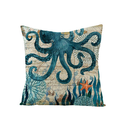 Ocean Creature Octopus Sea Horse Sea Turtle Home Decor Vintage Pillow Case Square Marine Life Print Pillow Case
Ocean Creature Octopus Sea Horse Sea Turtle Home Decor Vintage Pillow Case Square Marine Life Print Pillow Case