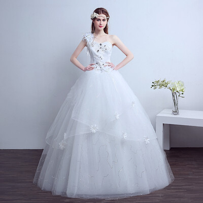 2019 New Wedding Dress Elegant One Shoulder Ball Gown Luxury Floor Length Wedding Dresses Plus Size Bridal Gowns
2019 New Wedding Dress Elegant One Shoulder Ball Gown Luxury Floor Length Wedding Dresses Plus Size Bridal Gowns