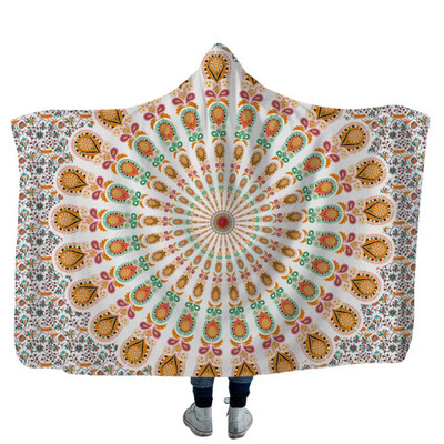 Mandala Flower Printed Wearable Blanket Double-Sided Plush Hooded Blanket Super Soft Throw Wrap Cloak Cape Travel Mantle
Mandala Flower Printed Wearable Blanket Double-Sided Plush Hooded Blanket Super Soft Throw Wrap Cloak Cape Travel Mantle