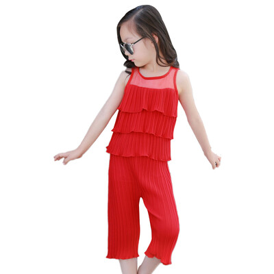 2pcs Summer Baby Girls Fashion See-through Sleeveless Solid Print T-shirt TopsCropped trousers Children Kids Girl Costume Set
2pcs Summer Baby Girls Fashion See-through Sleeveless Solid Print T-shirt TopsCropped trousers Children Kids Girl Costume Set